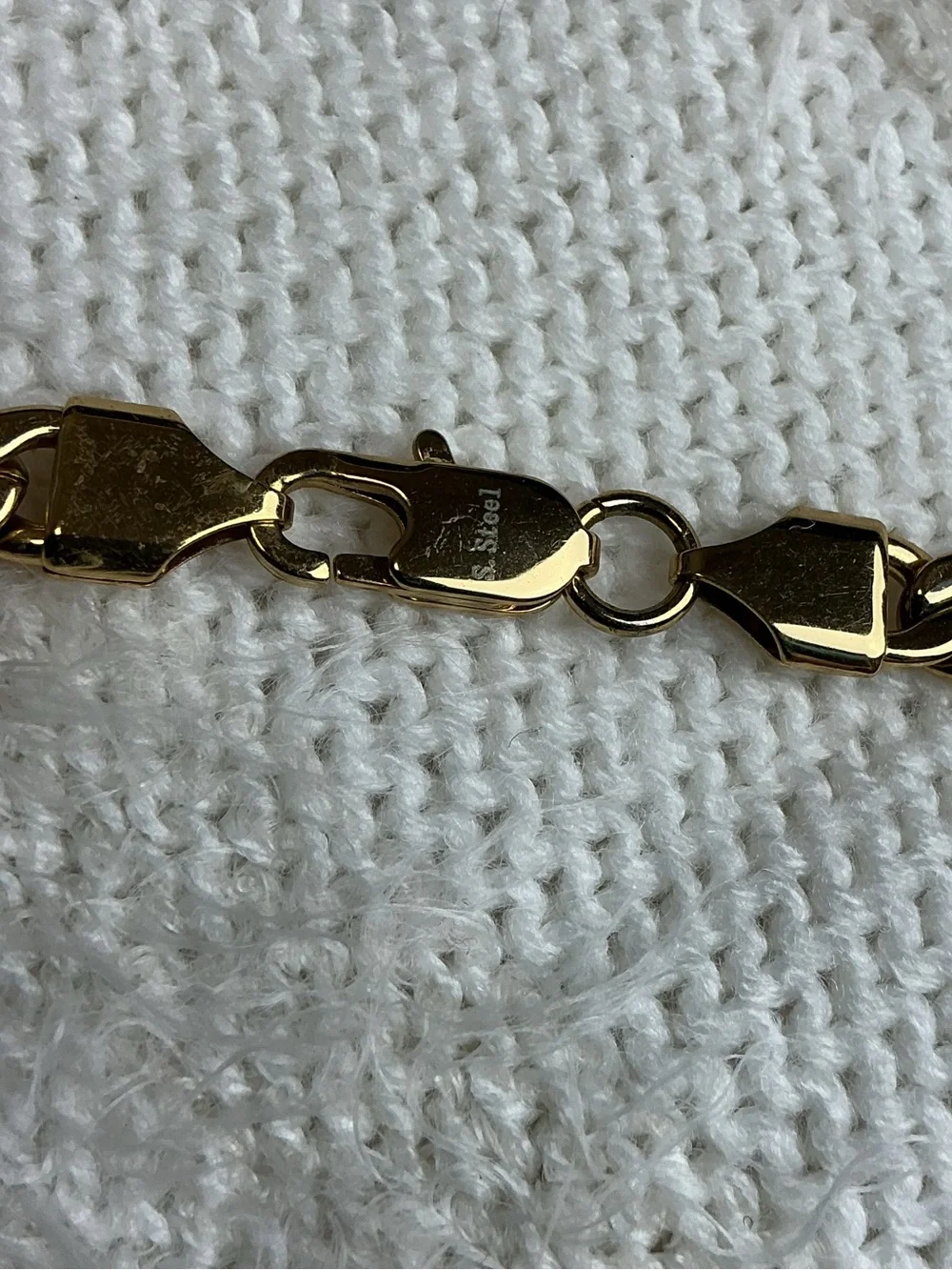 Gold Tone STAINLESS STEEL Lightweight Cuban Link Chain